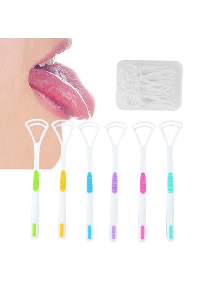 Thoraya Tongue Scraper Disposable Dental Floss Stick Set Oral Cleaning Teeth Stain Removal Tool  - Image 5