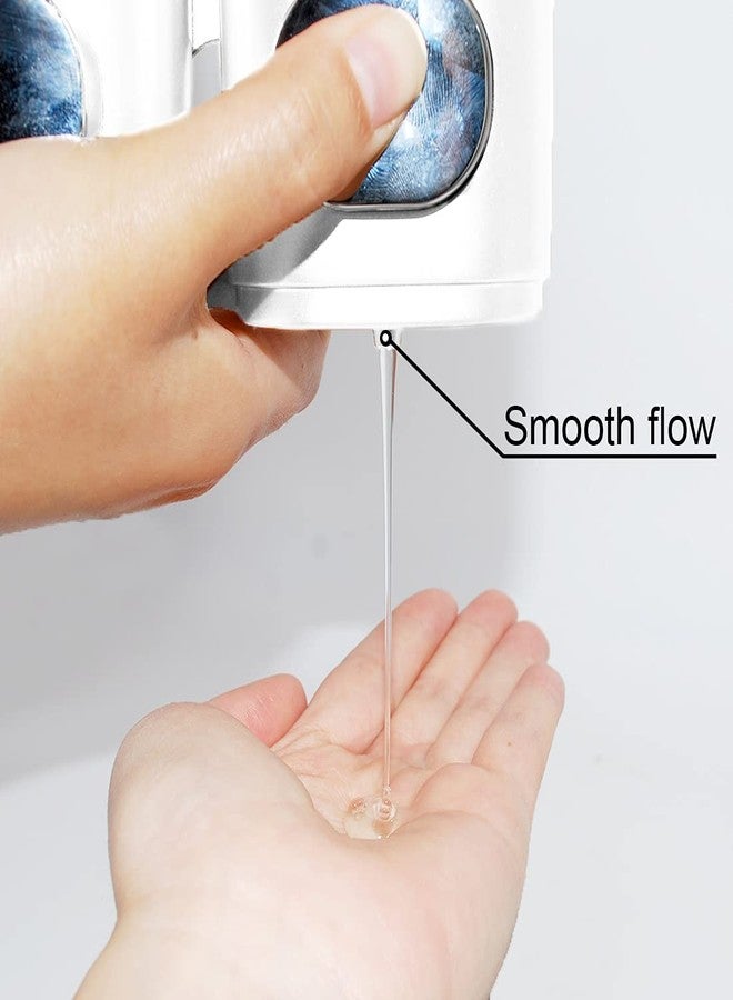 NAN Wind 1-Chamber Soap Dispensers Wall Mount,400ml Bathroom Shower Pump Dispenser,Press Manually Lotion Shower Soap Dispenser Usefor Home,Bath,Kitchen,Hotels,Restaurants(White) - Image 4