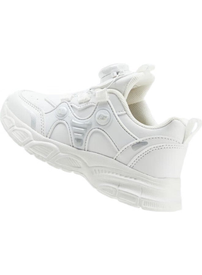 B.duck Kids' Sports Shoes Children'S Sneakers Students' White Shoes Boys And Girls' Twisted Buckle Fashion Running Shoes 5015 White Size 31 - Image 3