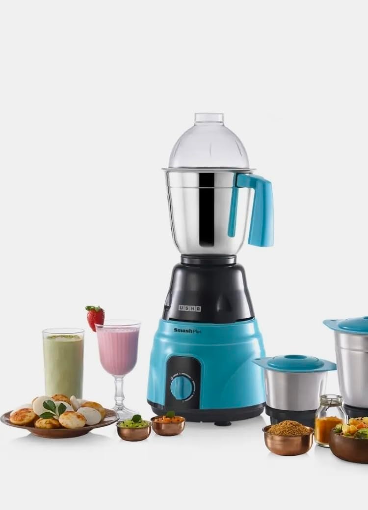 USHA Smash Plus Mixer Grinder MG-3771 Green 750 Watt - Image 3