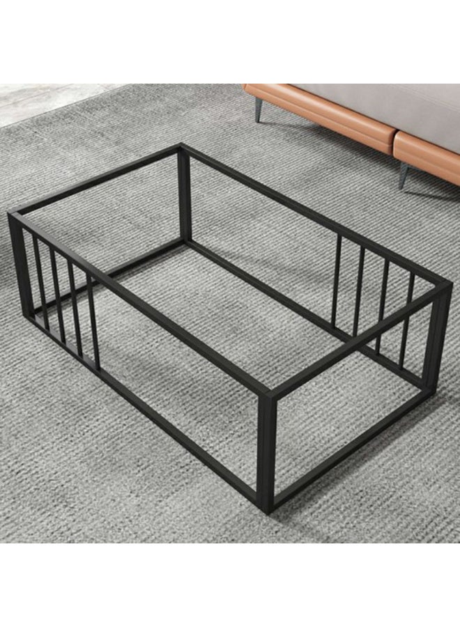 SULSHA Modern Minimalist Coffee Table, Large Rectangular Side Table, Coffee Table, Marble Effect Tabletop, Sturdy Metal Legs, Suitable for Living Room Furniture - Image 4