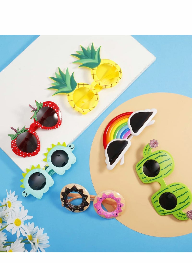 KASTWAVE Party Sunglasses, Funny Hawaiian Glasses, 6 Pairs Novelty Sunglasses Party Glasses, Funny Hawaiian Glasses Novelty Glasses for Kids Adults Beach Party Decorations - Image 2