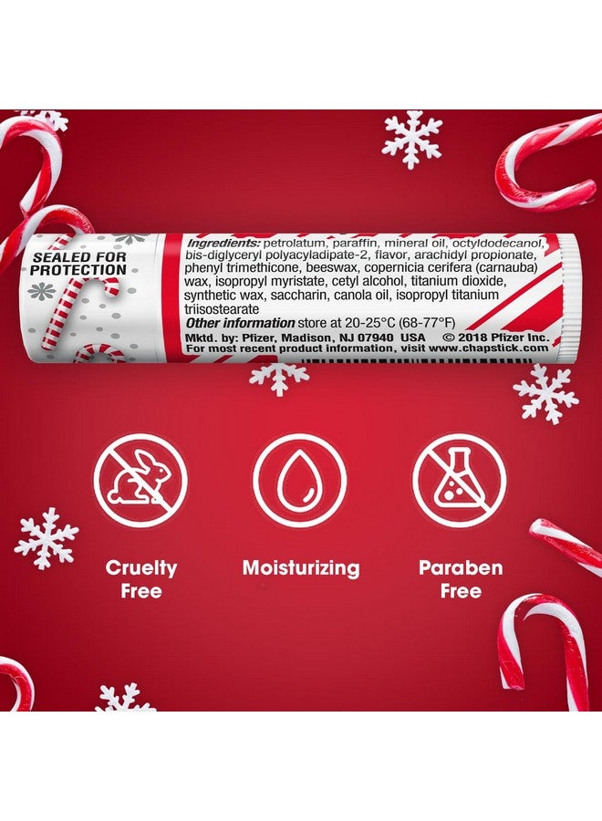 تشابستيك مرطب شفاه تشابستيك، بنكهة حلوى قصب السكر، 3 عبوات - مرطب شفاه منعش بنكهة النعناع، هدية للجوارب، 0.15 أونصة - Image 2