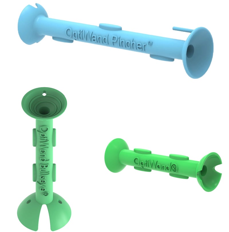 OptiWand Trial Pack Portable Soft Contact Lens Insertion & Removal Tools - Silicone Rubber Eye Lens Inserter & Remover Device with Pincher End & Finger Grips - Safe & Easy to Use - Image 1
