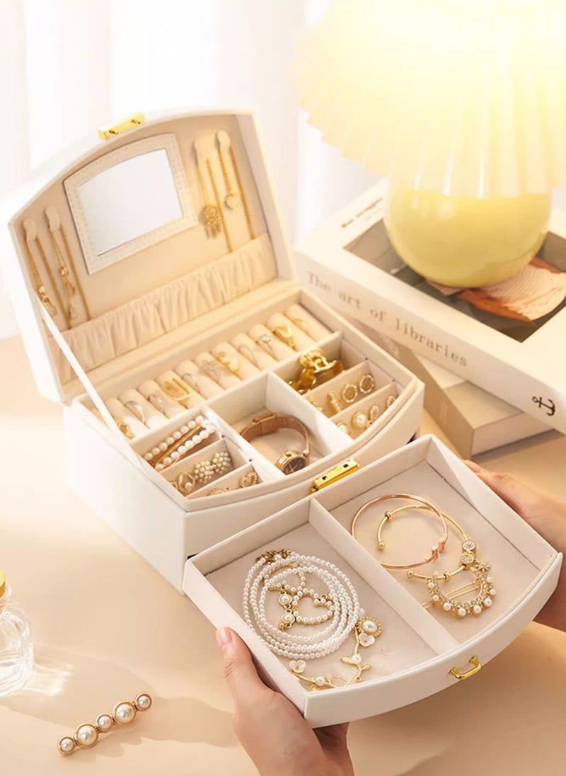 Sharpdo Double Layer Jewelry Drawer Storage Box 20*17*10CM - Image 4