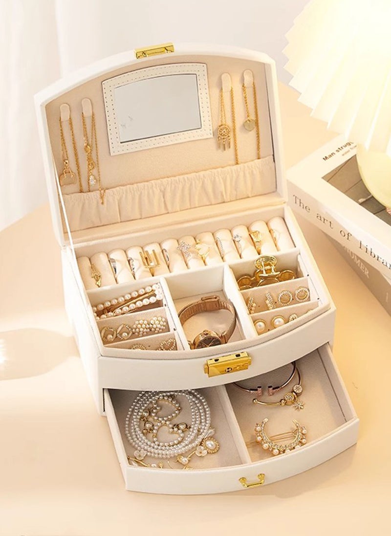 Sharpdo Double Layer Jewelry Drawer Storage Box 20*17*10CM - Image 3