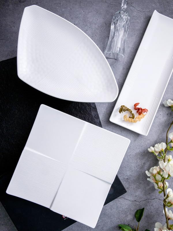 Servewell Platter Matte Set 3 pc White - Image 1