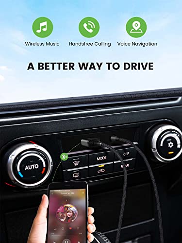 HVMLAK Aux Bluetooth 5.2 Car Adapter, USB Powered 3.5mm Jack, Handsfree Call, Music Streaming for Trucks Hi-Fi Home Stereo Systems - Image 2