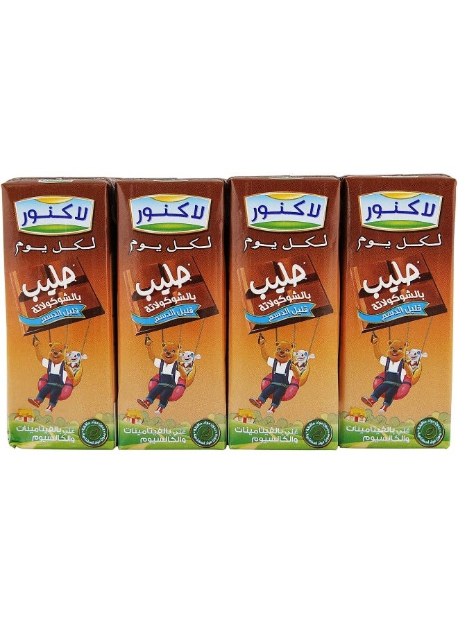 Lacnor Essentials Chocolate Milk, 100% Natural, Low Fat, Rich in Vitamin and Calcium, 28% Reduced Sugar, 180 ML Pack of 8 - Image 3