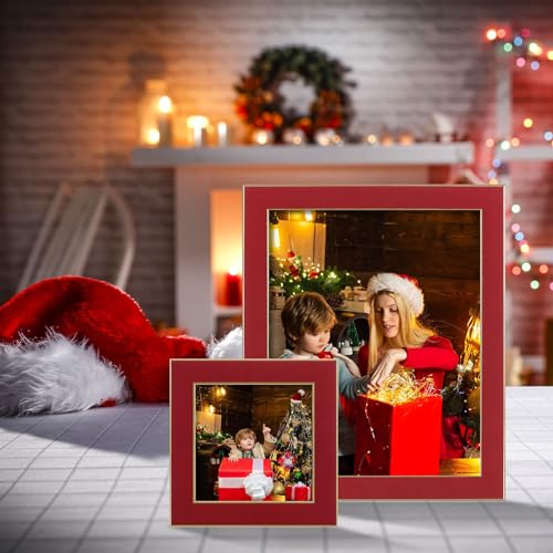 CORE ART 8x10 Picture Frames Red Photo Frames Set of 2, 8 by 10 Colorful Frame with HD Plexiglass, Wall or Tabletop Display - Image 3