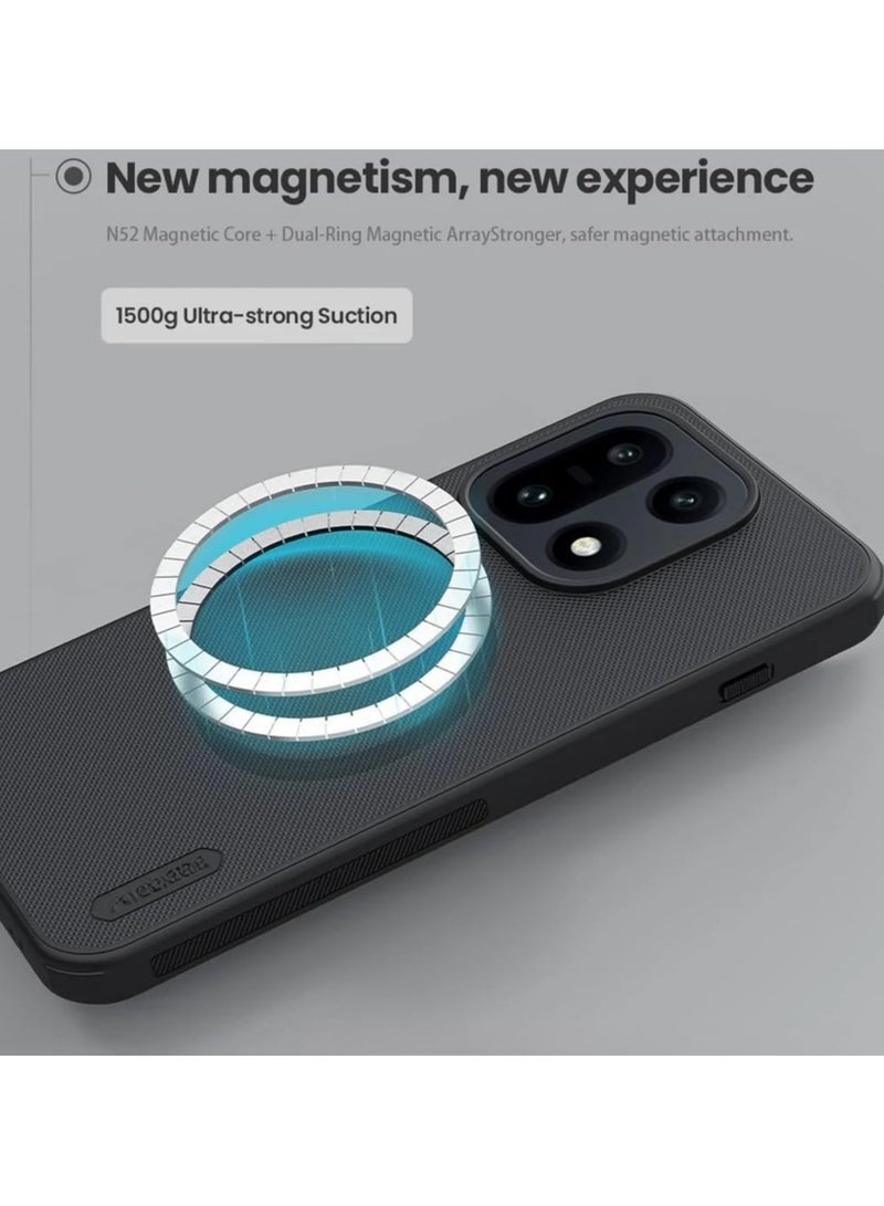 general OnePlus 15 Magnetic Protective Case, [Wireless Charging Compatible] Frosted Shield Pro Slim Fit Matte Hard Back Cover with Soft TPU Edges for Shock Protection - Image 2