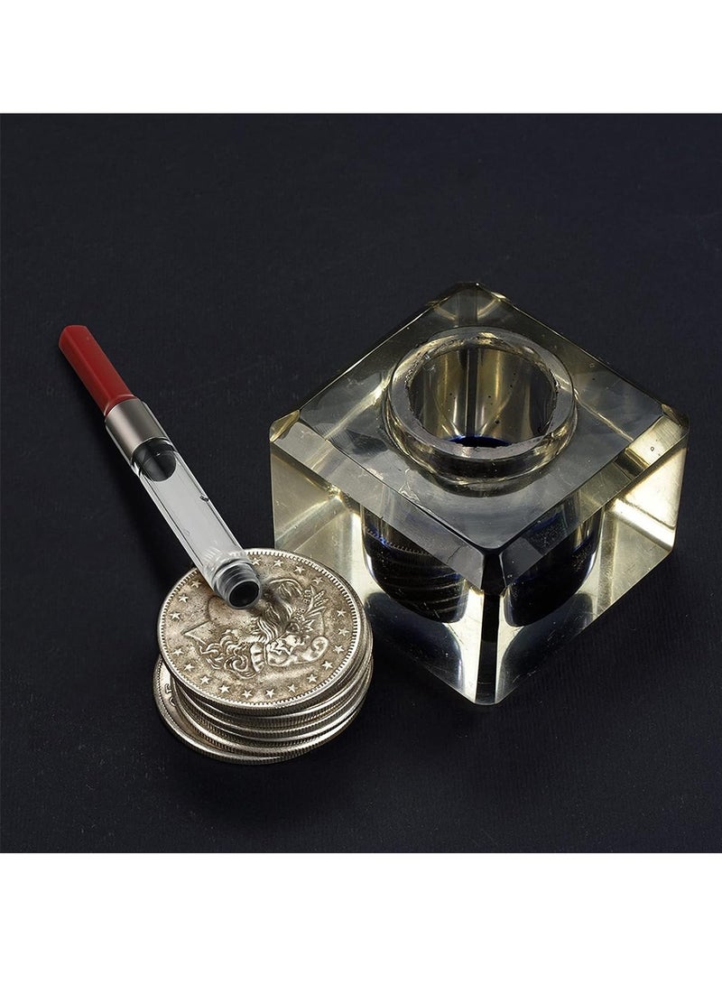 SOLARAE محول حبر قلم حبر عالمي عالمي لمحول خرطوشة حبر القلم القابل لإعادة التعبئة قياسي محول حبر مكبس أحمر، 6 قطع - Image 5