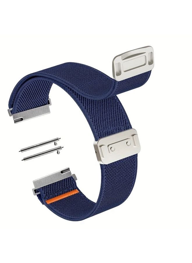 Black 18mm Nylon Magnetic Strap Quick Release Watch Band Compatible Samsung Galaxy Garmin Huawei - Image 4