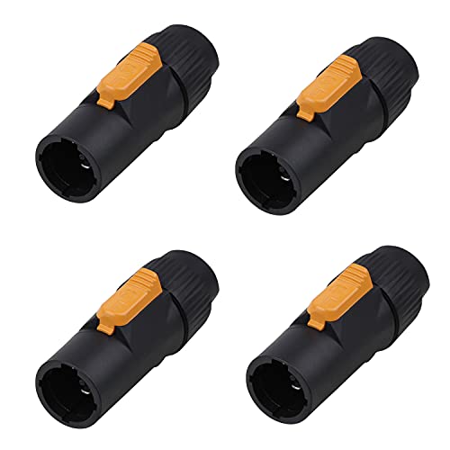 BESCOOS Toronce PowerCon True Waterproof Locking PowerCon 20A Outdoor Protection IP65 Chassis Connectors (SAC3MX_4 Pack) - Image 1