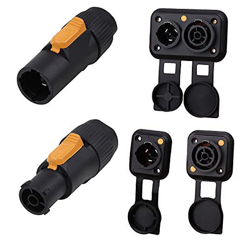 BESCOOS Toronce PowerCon True Waterproof Locking PowerCon 20A Outdoor Protection IP65 Chassis Connectors (SAC3MX_4 Pack) - Image 3