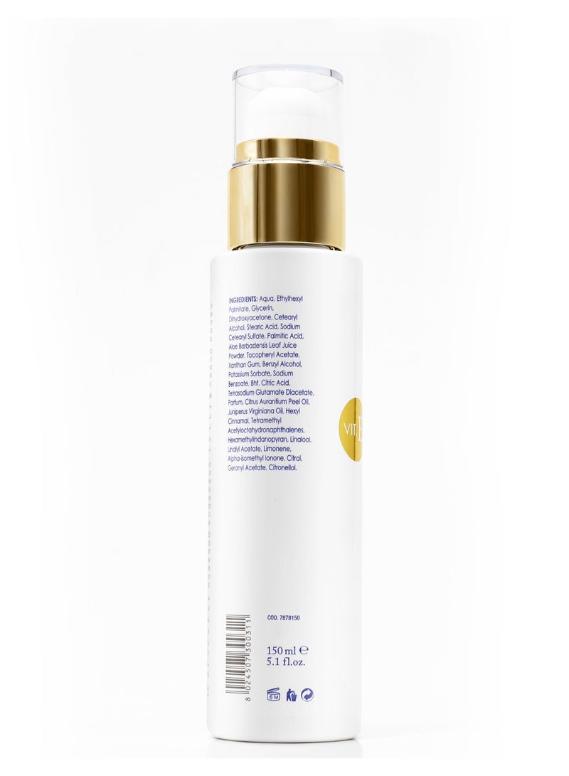 Glimore Self Tanning Cream 150 ml – Natural, Streak-Free Bronzer – Hydrating Aloe Vera + Vitamin E – UV-Free Sun-Kissed Glow in 4-6 h – Pleasant Citrus-Juniper Scent – Vegan, Quick-Dry, All Skin Types - Image 2