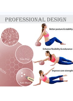 TAYRAN Pilates Ball 25cm Mini Ball Small Exercise Ball for for Pilates, Yoga, Core Training, Physical Therapy, Balance, Stability, Stretching  - Image 2