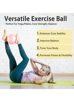 TAYRAN Pilates Ball 25cm Mini Ball Small Exercise Ball for for Pilates, Yoga, Core Training, Physical Therapy, Balance, Stability, Stretching  - Image 5