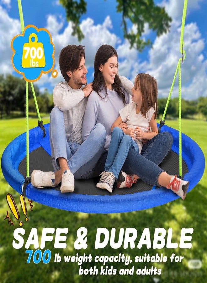 Hotjump 43" Saucer Tree Swing for Kids Adult, 600Lb Weight Capacity Large Disc Round Swing for Kid, Tree Swings for Backyard, for Indoor and Outdoor Playground, Multicolor, for Kids - Image 2