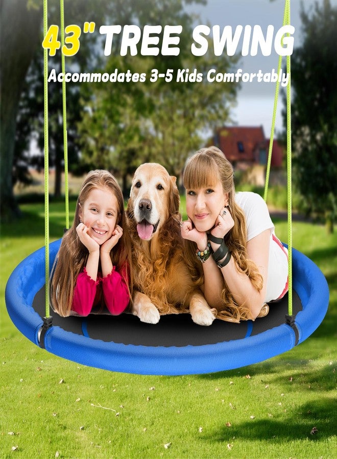 Hotjump 43" Saucer Tree Swing for Kids Adult, 600Lb Weight Capacity Large Disc Round Swing for Kid, Tree Swings for Backyard, for Indoor and Outdoor Playground, Multicolor, for Kids - Image 4