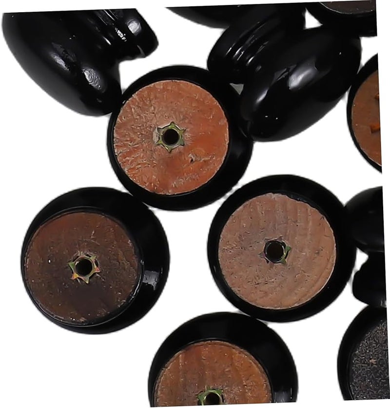 30pcs Natural Wood Mushroom Cabinet Knobs Drawer Pulls Single Hole Dresser Handles With Screws - Image 4