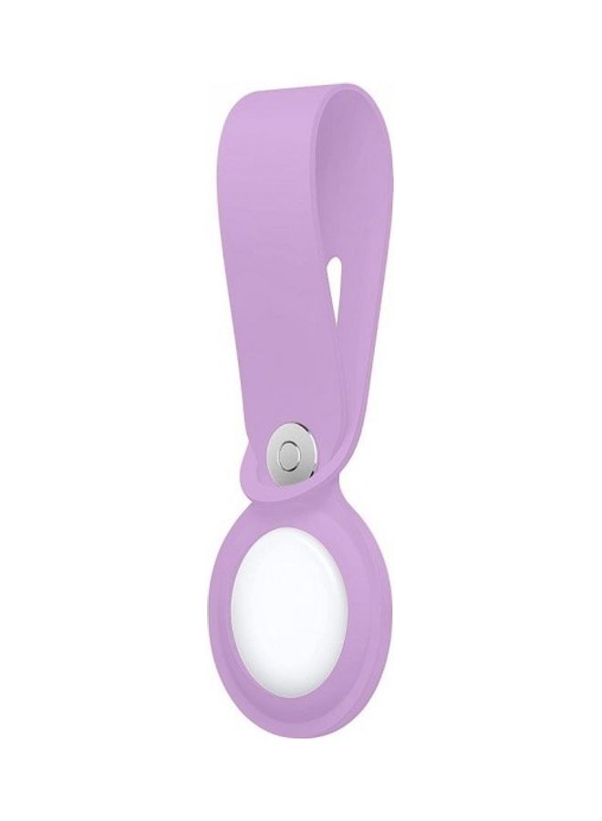 NIBEMINENT Protective Silicone Loop Case Cover For Apple Airtag Purple - Image 3