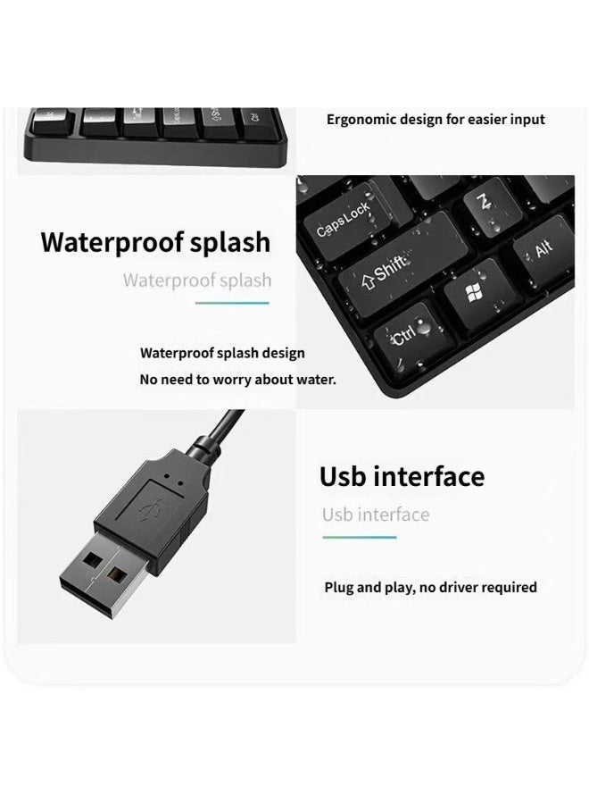 لوحة مفاتيح ألعاب سلكية كاملة الحجم، ضغطات مفاتيح هادئة وصامتة للمكتب المنزلي أو العمل أو الكمبيوتر الشخصي، مضادة للتداخل، متوافقة مع أنظمة Windows وmacOS - ألومنيوم أسود - Image 4