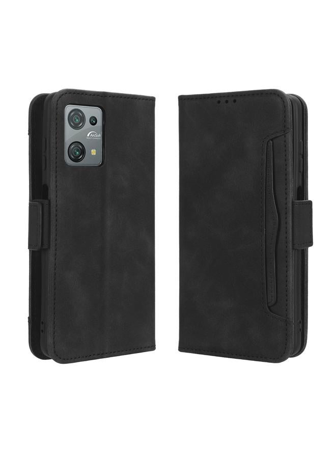 اس-توب جراب لهاتف Blackview Oscal C30 / C30 Pro مصنوع من الجلد وملمس جلد العجل وفتحات للبطاقات - Image 2