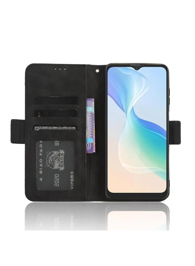 اس-توب جراب لهاتف Blackview Oscal C30 / C30 Pro مصنوع من الجلد وملمس جلد العجل وفتحات للبطاقات - Image 5