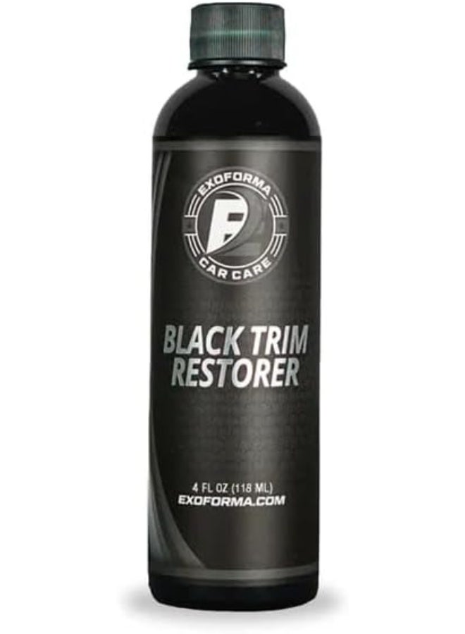 ExoForma Black Trim Restorer - Unique Dye-Infused Formula Lasts 6+ Months - Restores Factory Black to Plastic Trim - Protects Against UV Rays, Helps Conceal Scratches & Scuff Marks - Works in Seconds - Image 1