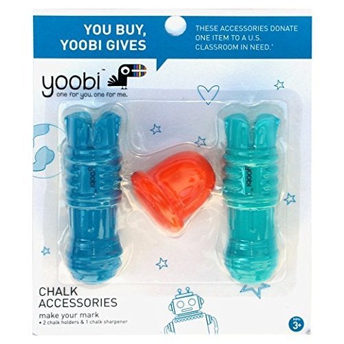 Yoobi Chalk Accessory Pack, 2 Holders, 1 Sharpener - Multicolor - Image 4