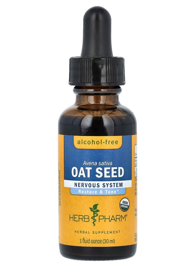 HERB PHARM Oat Seed Alcohol-Free 1 fl oz (30 ml) - Image 1