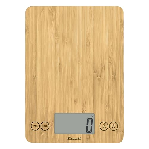 Escali Arti Digital Food Scale, Multi-Functional Kitchen Appliance, Precise Weight Measuring and Portion Control, Baking and Cooking Made Simple, Tempered Glass, Bamboo - Image 1