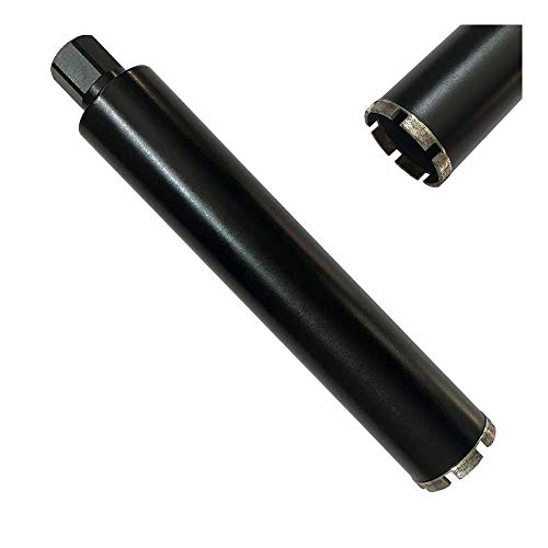 EDiamondTools 3" High Performance Wet Core Bit for Hard/Reinforced Concrete, 10mm Segment Height, 14" Drilling Depth, Wet Only, 1-1/4"-7 Arbor - Image 1