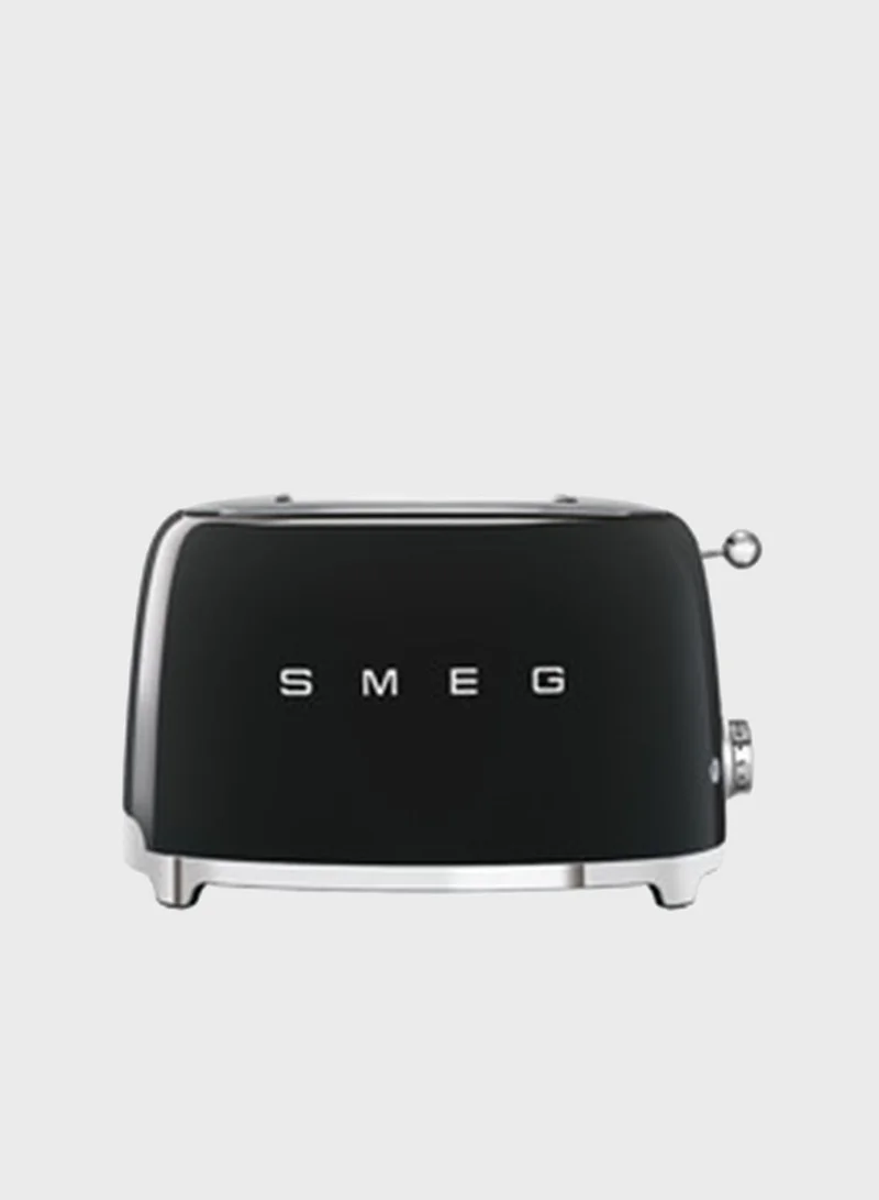 smeg Black 50'S Retro Style 2 Slice Toaster
