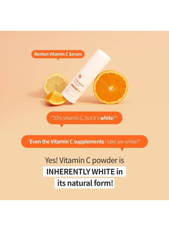 BENTON Vitamin C Serum - Korean Skin Care, White Serum for Face with 20% Pure Vitamin C, Skin Texture & Elasticity Care, Face Moisturizer for All Skin Types(1.01 fl. Oz.) - Image 3