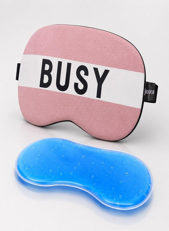 Jenna Angry Ice Gel Eye Mask For Insomnia, Meditation, Puffy Eyes And Dark Circles (Busy_Pink_Gel) - Image 1