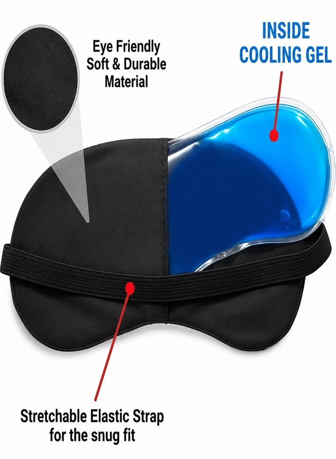 Jenna Angry Ice Gel Eye Mask For Insomnia, Meditation, Puffy Eyes And Dark Circles (Busy_Pink_Gel) - Image 3