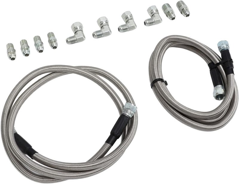 Transmission Cooler Hose Fittings Kit for TH350 700R4 TH400, Premium Metal Transmission Cooler Line with Easy Installation, Replacement for Trucks and Muscle Cars - Image 2