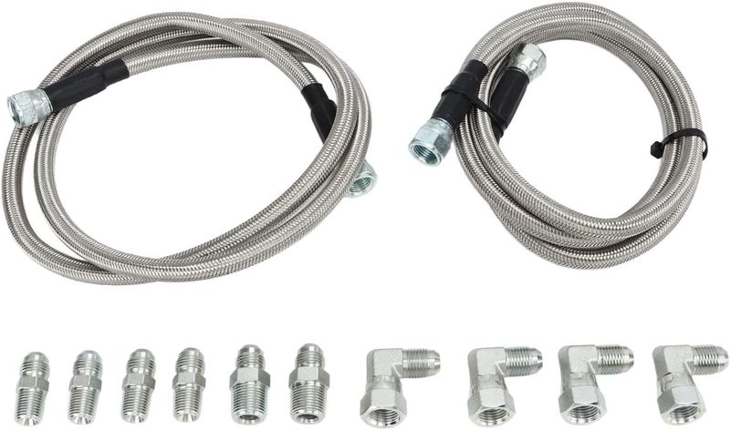 Transmission Cooler Hose Fittings Kit for TH350 700R4 TH400, Premium Metal Transmission Cooler Line with Easy Installation, Replacement for Trucks and Muscle Cars - Image 4