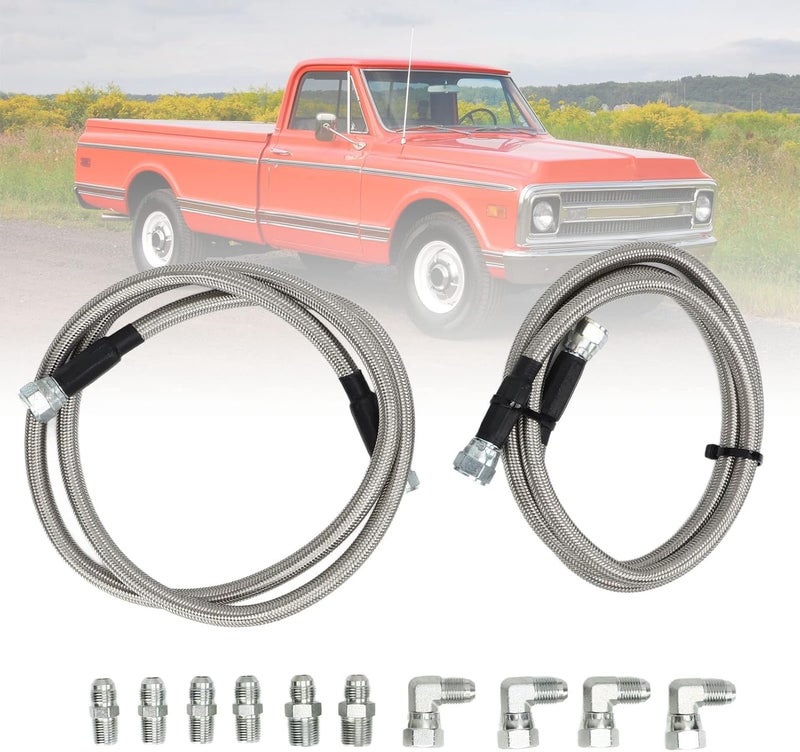 Transmission Cooler Hose Fittings Kit for TH350 700R4 TH400, Premium Metal Transmission Cooler Line with Easy Installation, Replacement for Trucks and Muscle Cars - Image 3