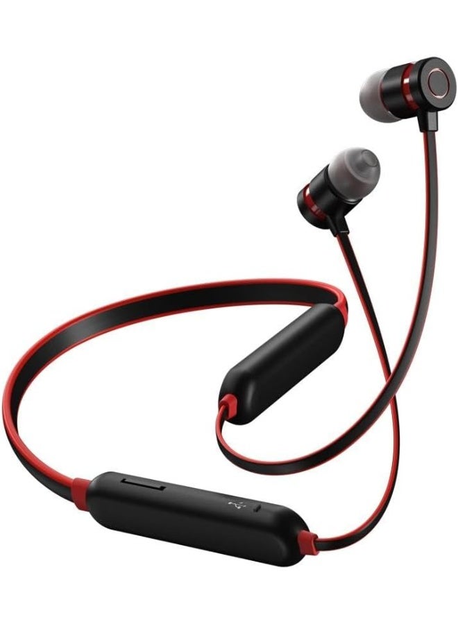 REMAX RX-S100 Wireless Bluetooth Neckband Headphones with SD Card Support, 120mAh Battery, Titanium Speakers, Bluetooth 5.0, and HD Stereo Sound , Comfortable, Stylish & Long Lasting - Image 1