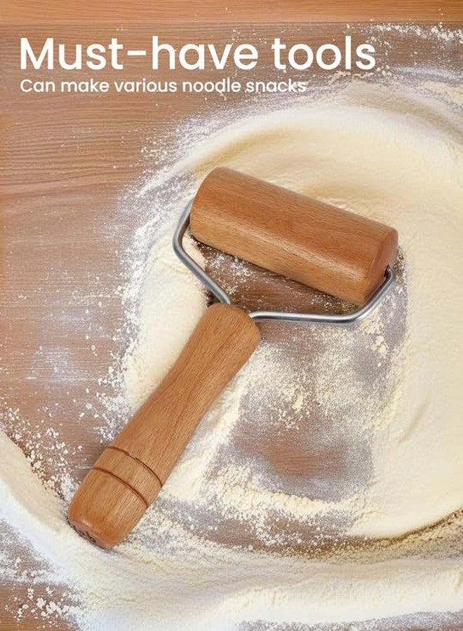 Chazcool Pizza Rolling Pin, Small Rolling Pin, Non-Stick Wooden Dough Roller for Pastry Tortilla Pizza Cookie Dumpling(Type 1) - Image 4