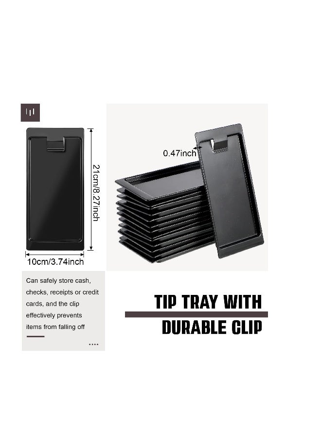 15 Pcs Check Presenters for Restaurants, Guest Check Card, Check Tip Trays, Perfect for Dining, Cash, Credit Cards, Bills, Hotels, and Waiters Tip Tray ( Black) - Image 2