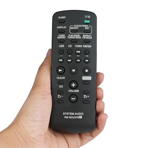 Kassionel Replacement Remote Control RMSCU37B Compatible for Sony LBT-SH2000 RM-SCU37 CMT-FX205 CMT-FX200 MHC-EX700 MHC-EX600 Mini HI-FI Component System - Image 1