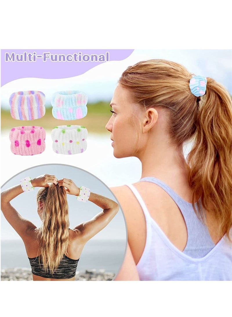 Women's Wrist Towels for Washing Face, Microfiber Wrist Spa Wash Towel Band, Face Washing Wristbands, Absorbent Wristbands Wrist Sweatband for Girls Prevent Water from Spilling Down Your Arms (8 Pcs) - Image 4