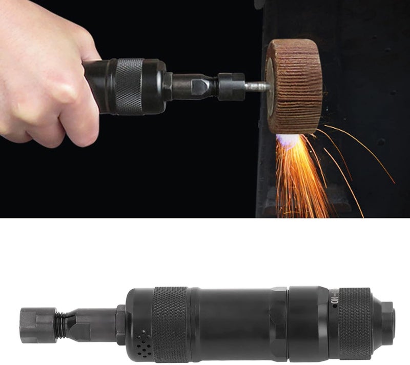 Pneumatic Die Grinder, Air Powered Grinder Tool, High Speed Alloy Steel Pneumatic Grinder for Metal Trimming, with 6mm Collet Size and 24000RPM No Load Speed, Ideal for Metal Parts (EU Style) - Image 2