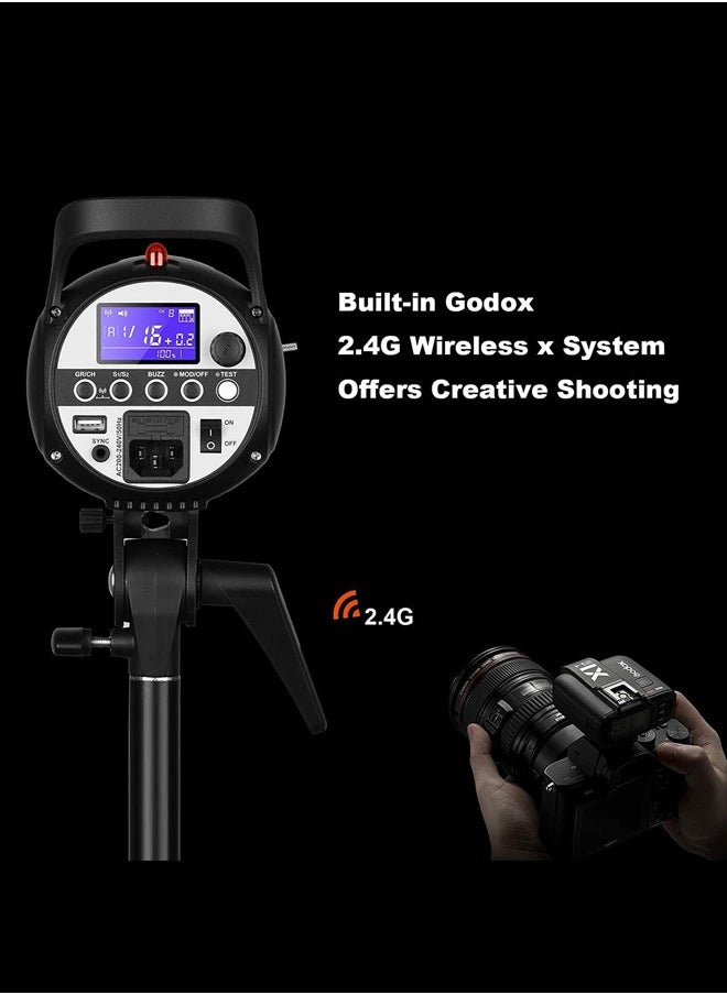 SK400II 400Ws Studio Flash Light with Built-in 2.4G Wireless X System, GN65, 5600K, with 150W Setting Light