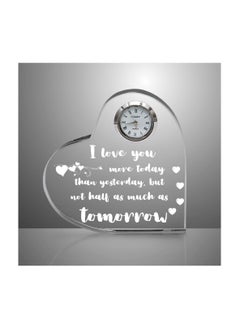 Heart Shaped Crystal Clock For Valentine’s Day–Romantic Gift For Him&Her–Beautiful Glass Table Clock For Boyfriend,Girlfriend,Husband&Wife–Gift Idea For Anniversaries,Weddings - pzsku/ZAB4AEBBF6B53DDF2E3BBZ/45/_/1735210659/0718eadd-7531-4f95-8f33-ef1f00ab80dc