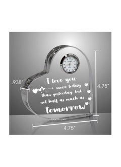 Heart Shaped Crystal Clock For Valentine’s Day–Romantic Gift For Him&Her–Beautiful Glass Table Clock For Boyfriend,Girlfriend,Husband&Wife–Gift Idea For Anniversaries,Weddings - pzsku/ZAB4AEBBF6B53DDF2E3BBZ/45/_/1735210669/21b395df-66bf-44e6-895a-eb8fe9b6427f